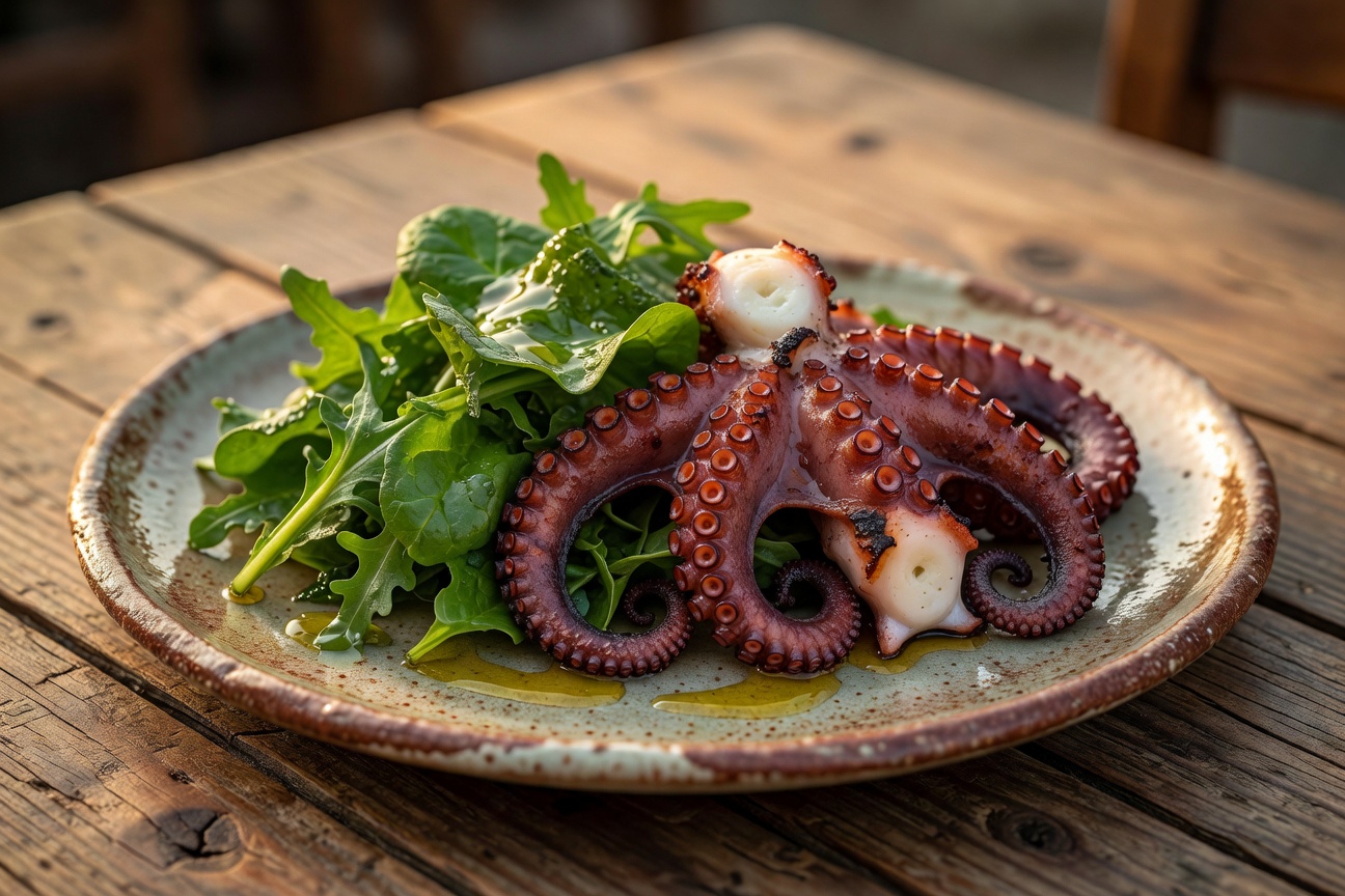 Wood-fired octopus